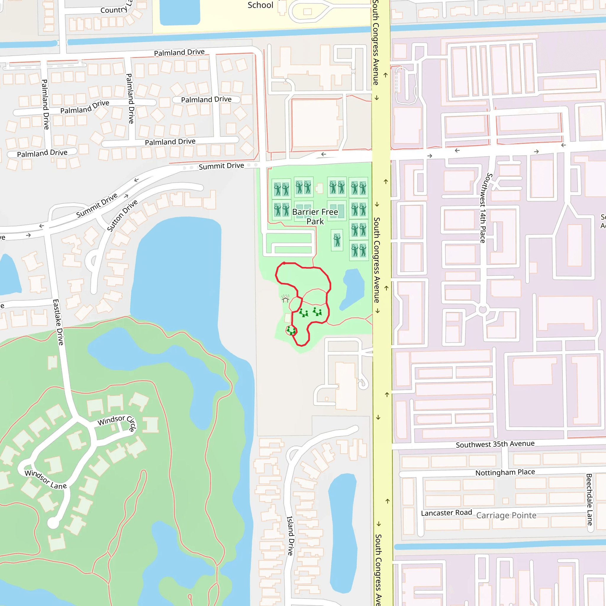 Barrier Free Park Loop mobile static map