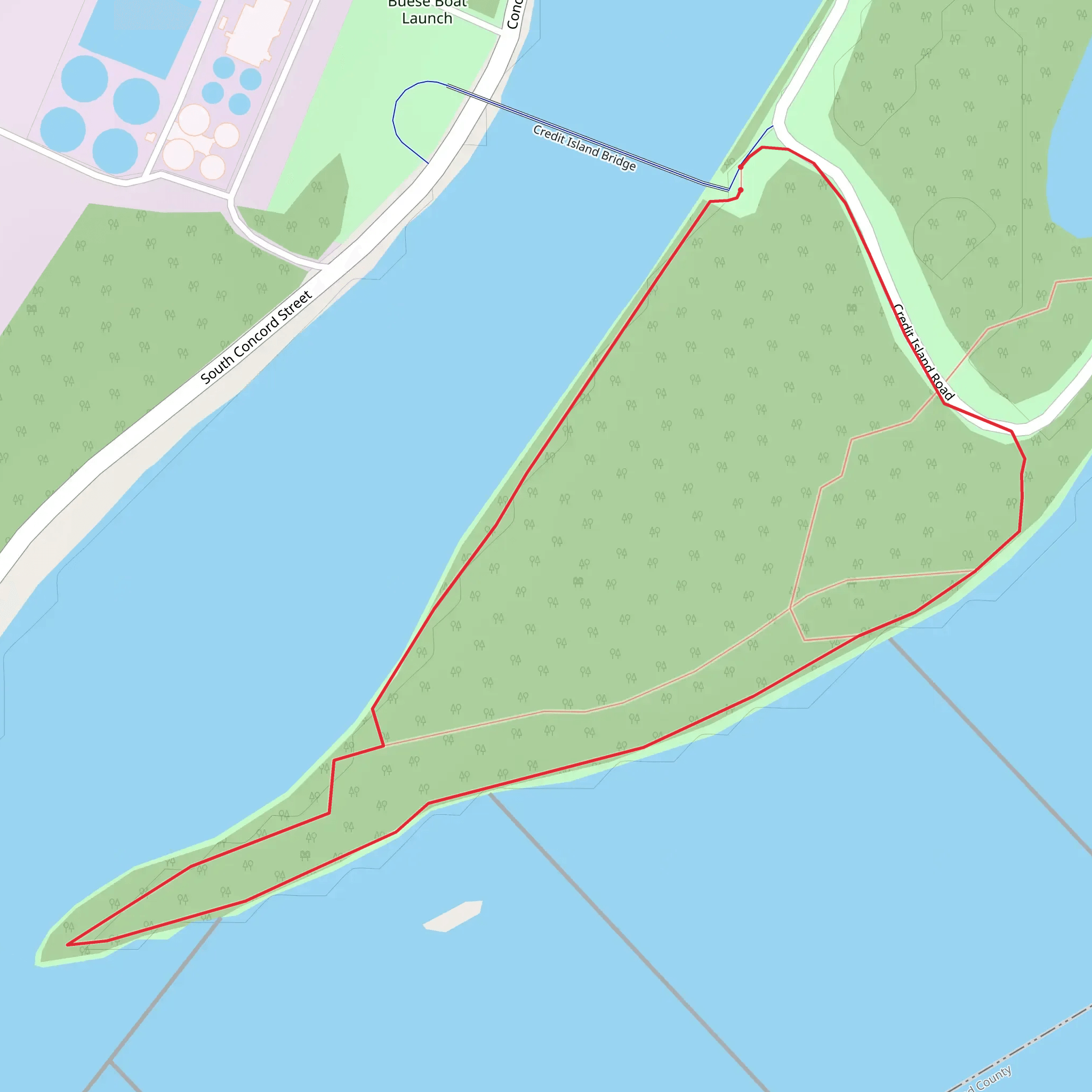 Mississippi River Walk mobile static map