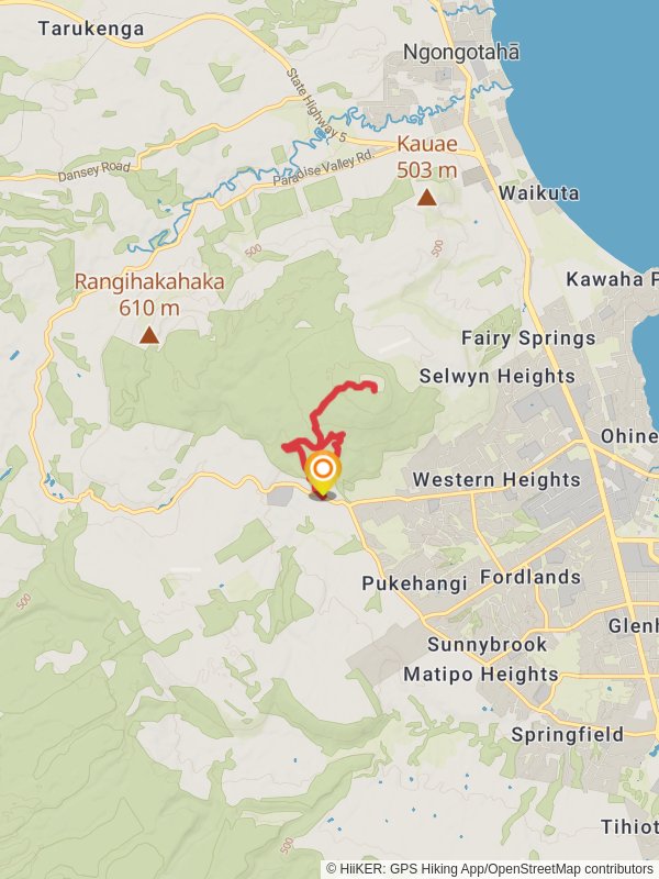 Mount Ngongotaha Track mobile static map