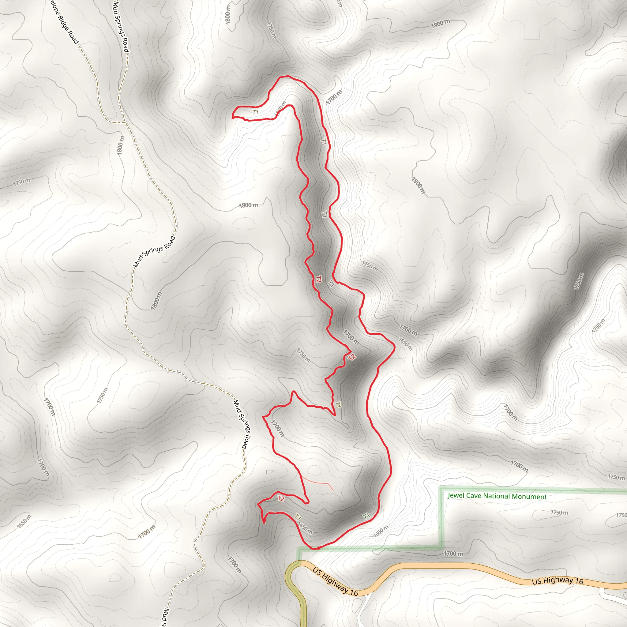 Hell Canyon Loop Trail mobile static map