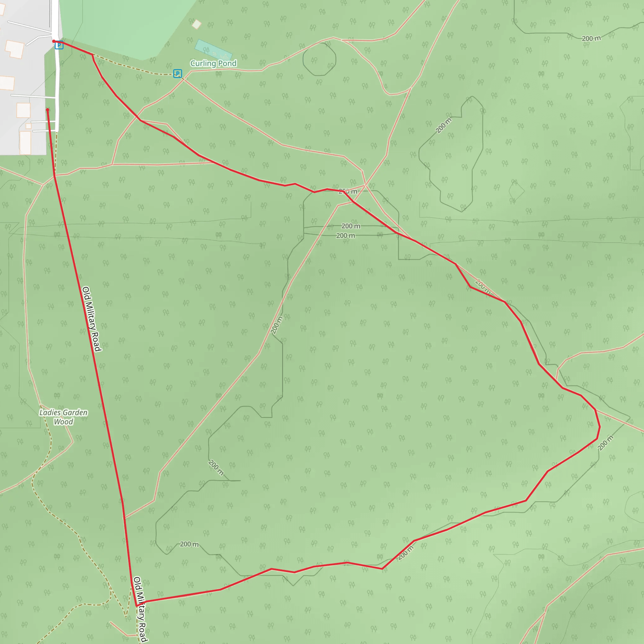 Anagach Woods Trail - Anagach Green Trail mobile static map