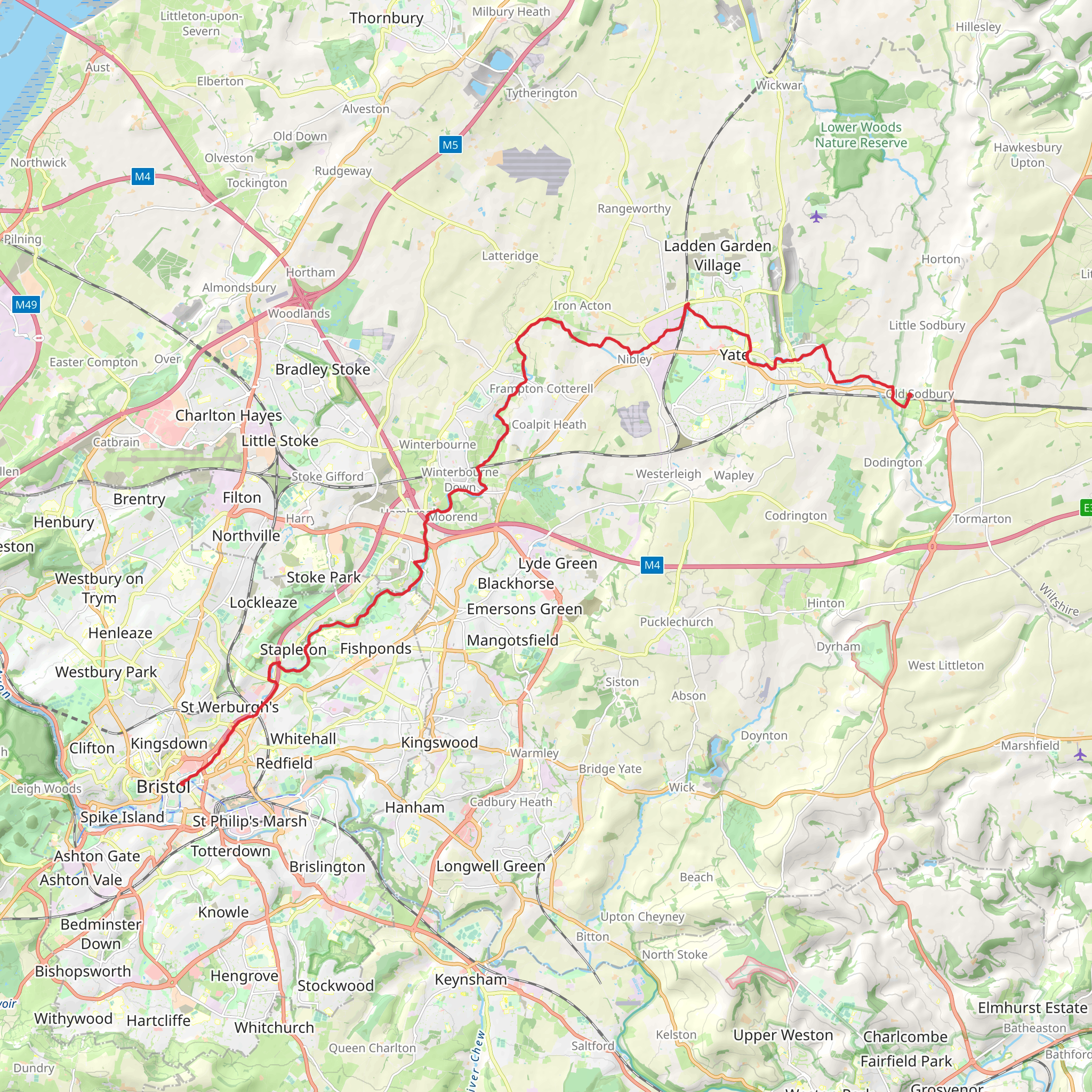 Frome Valley Walkway mobile static map