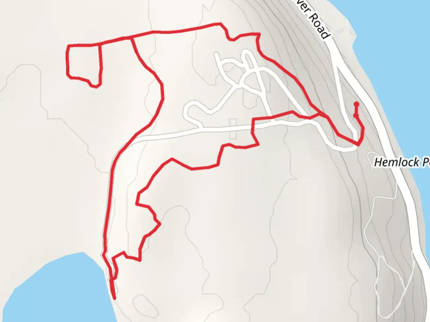 An image depicting the trail Esopus Lake and Camp Chi-wan-da Loop and its surrounding area.