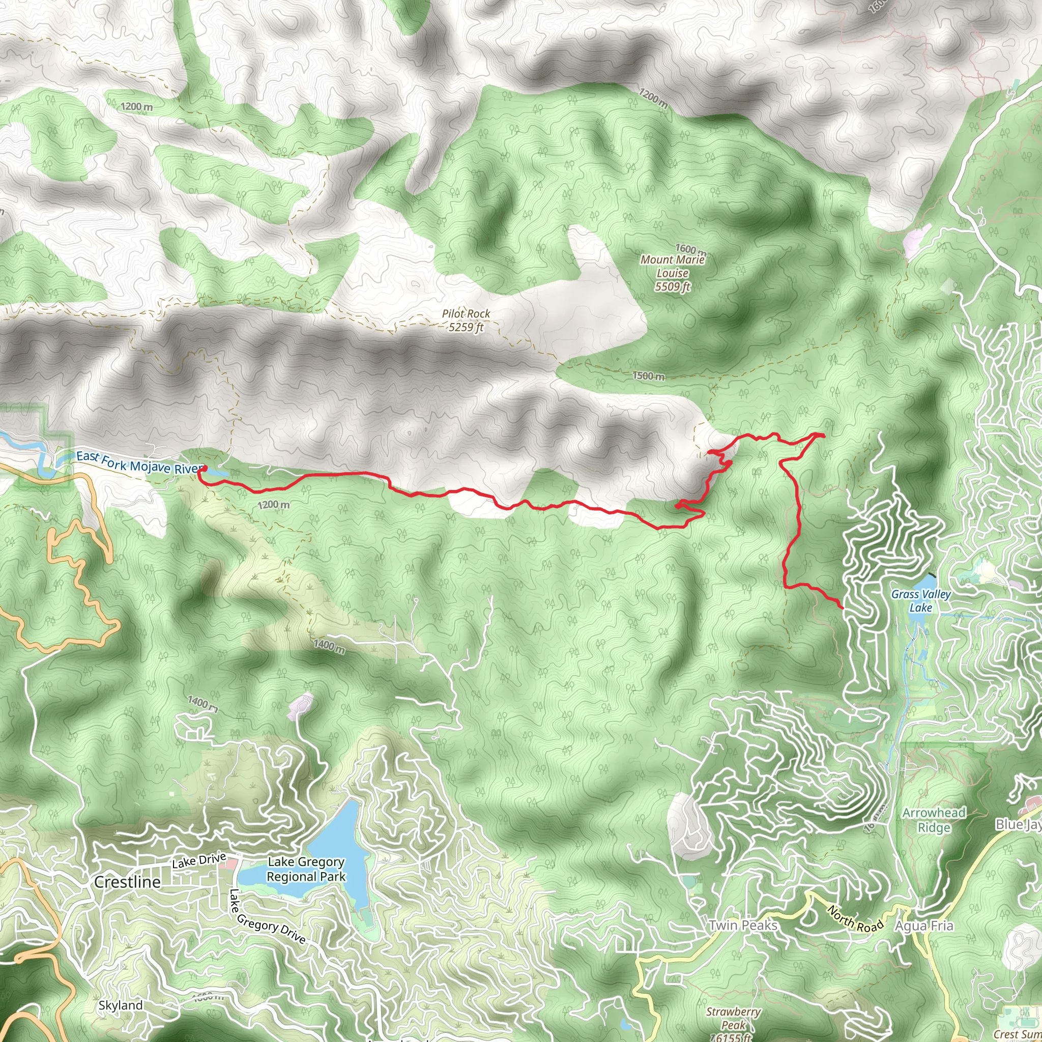Miller Canyon Road mobile static map