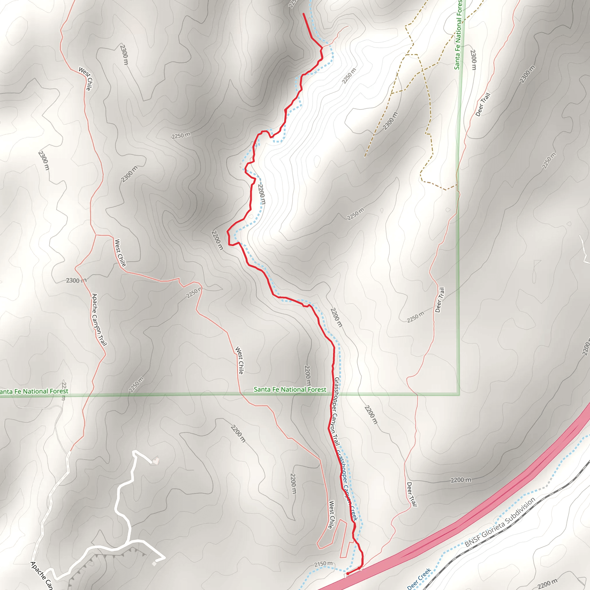 Grasshopper Trail mobile static map