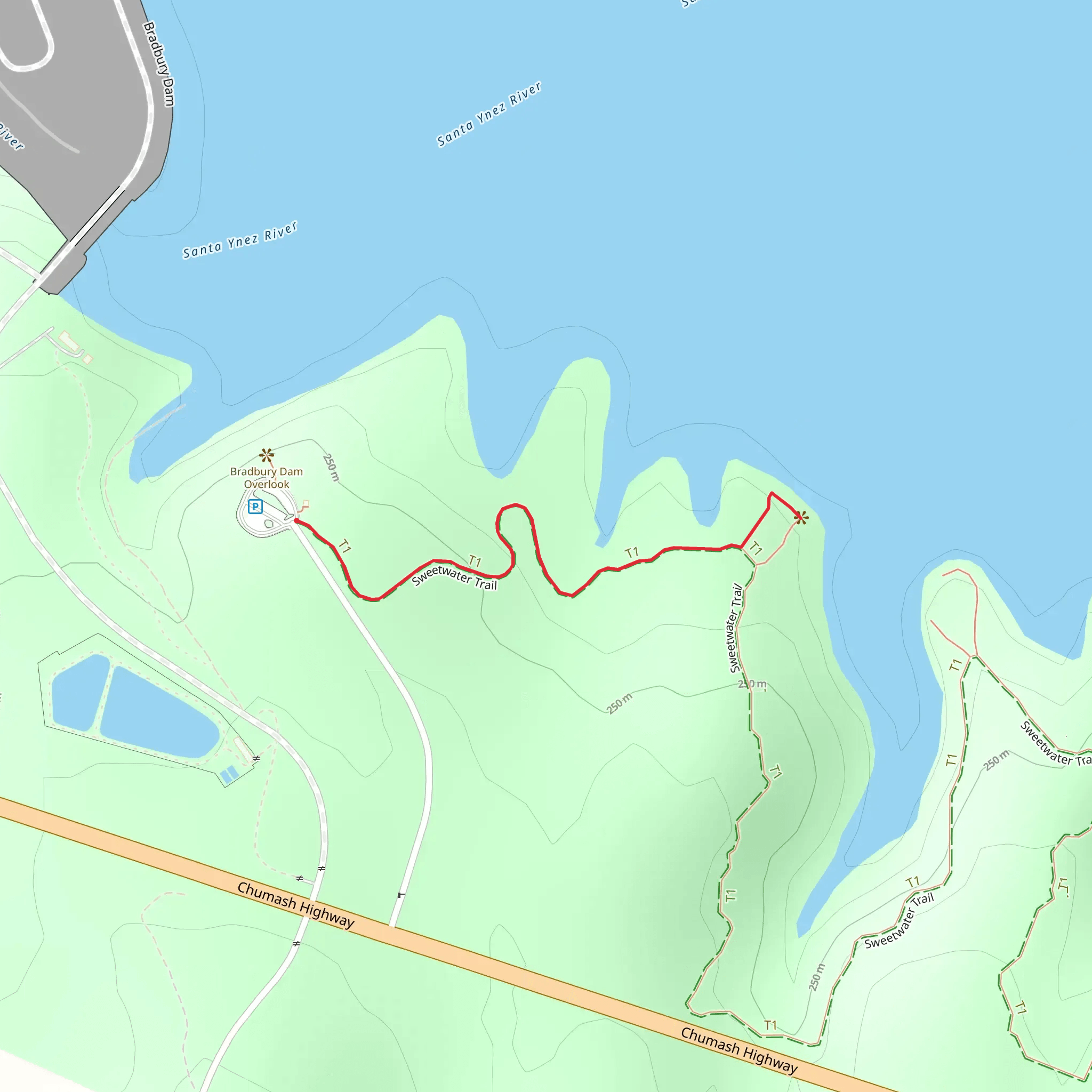 Sweetwater Trail - Short mobile static map