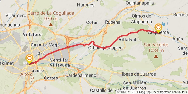 Camino de Santiago Francés stage 15 Map