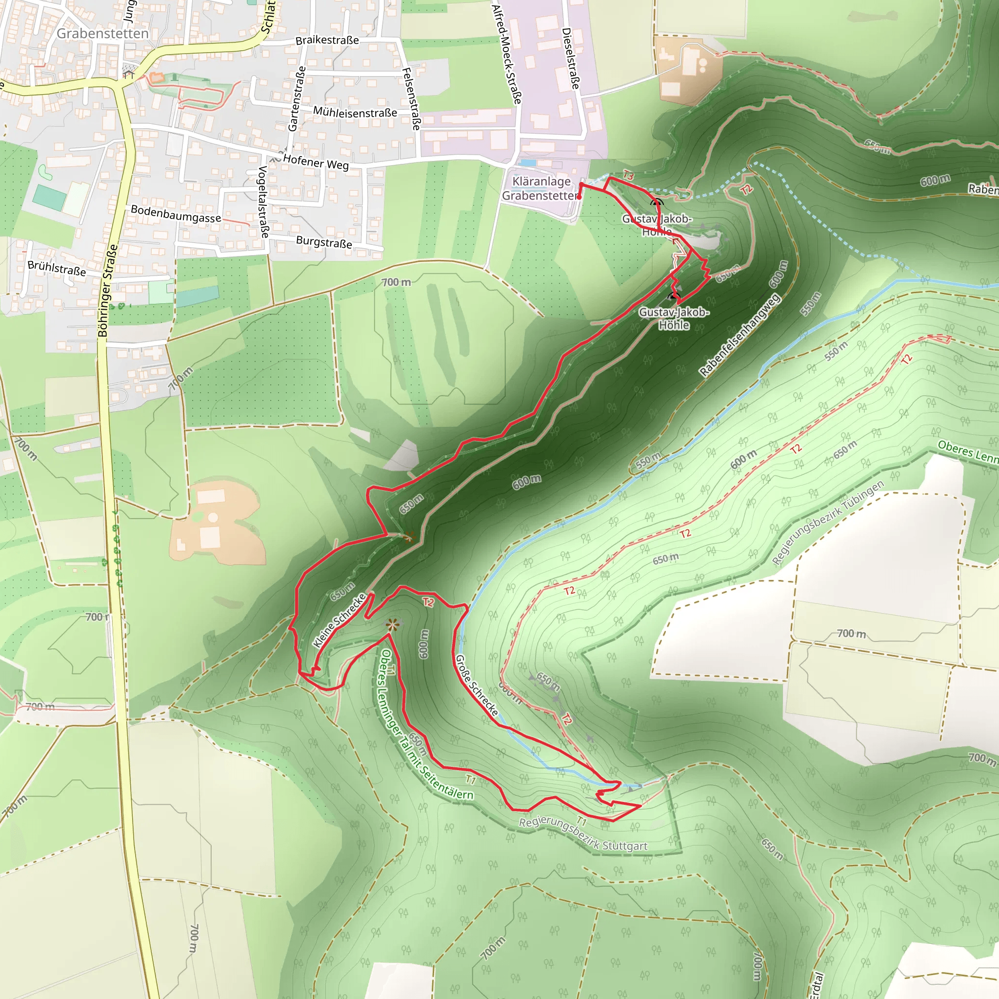 Gustav-Jakob-Höhle, Ruine Hofen and Lettenhohe Loop mobile static map