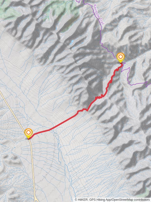 Hayden Creek Road to Villa Grove mobile static map
