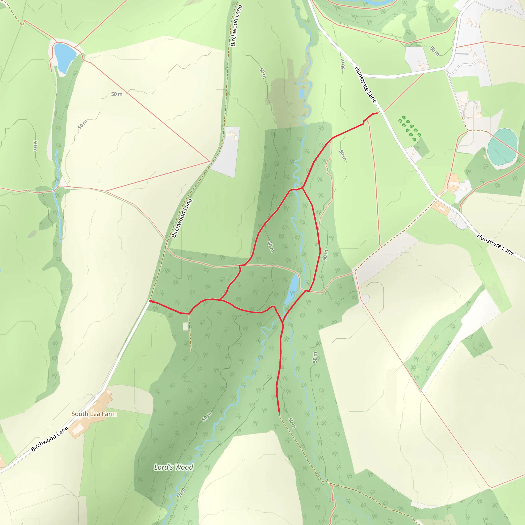 Lord's Wood Walk mobile static map