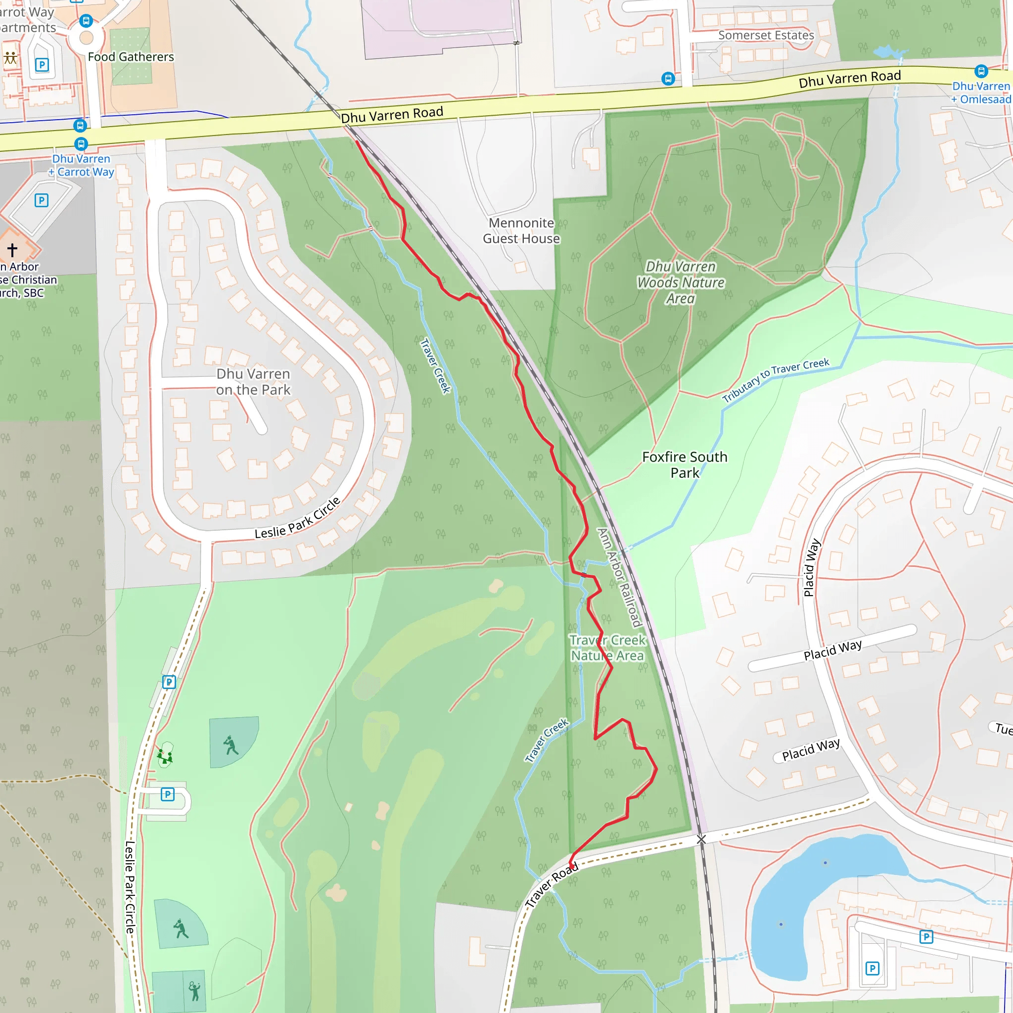 Traver Creek mobile static map
