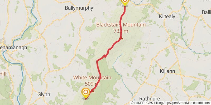 Mount Leinster to Glynn Walk stage 2 Map