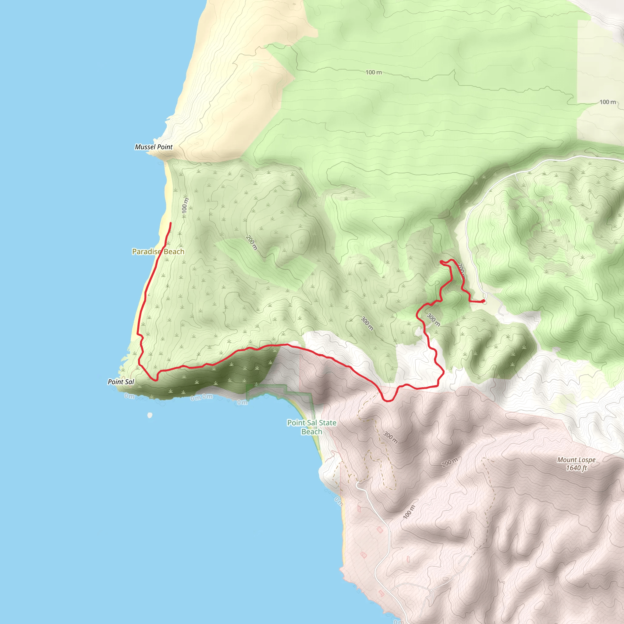Point Sal State Beach mobile static map