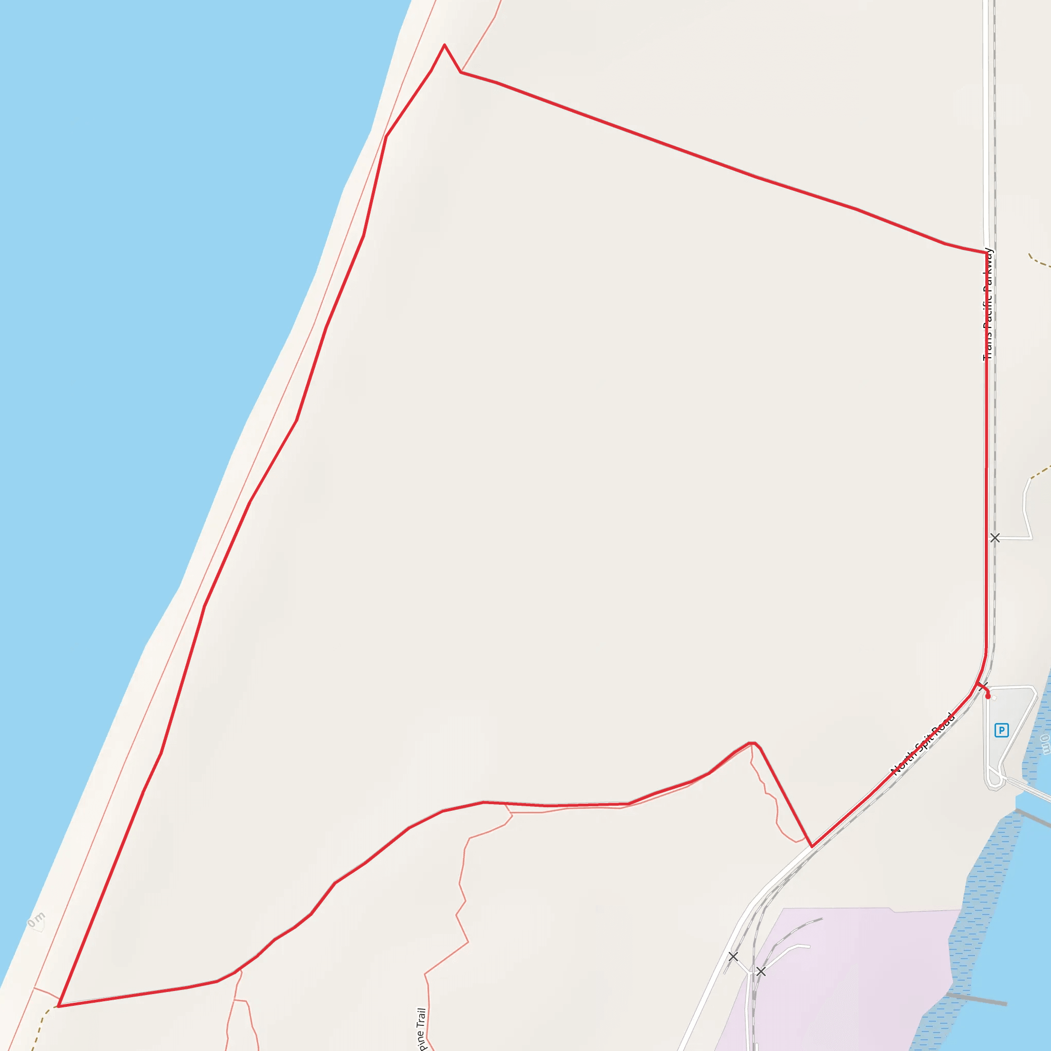 The North Spit Loop mobile static map