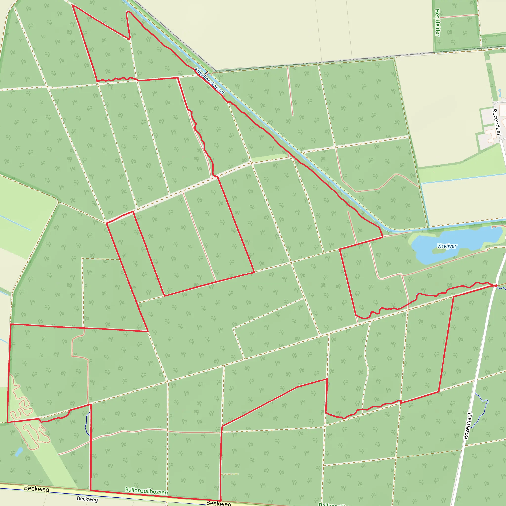 Ballonzuilbossen and Het Kruisje Loop mobile static map