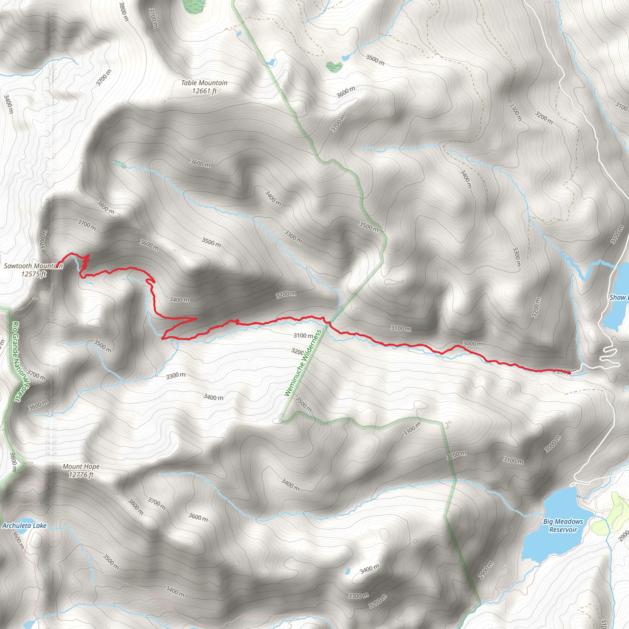 Hope Creek Trail mobile static map