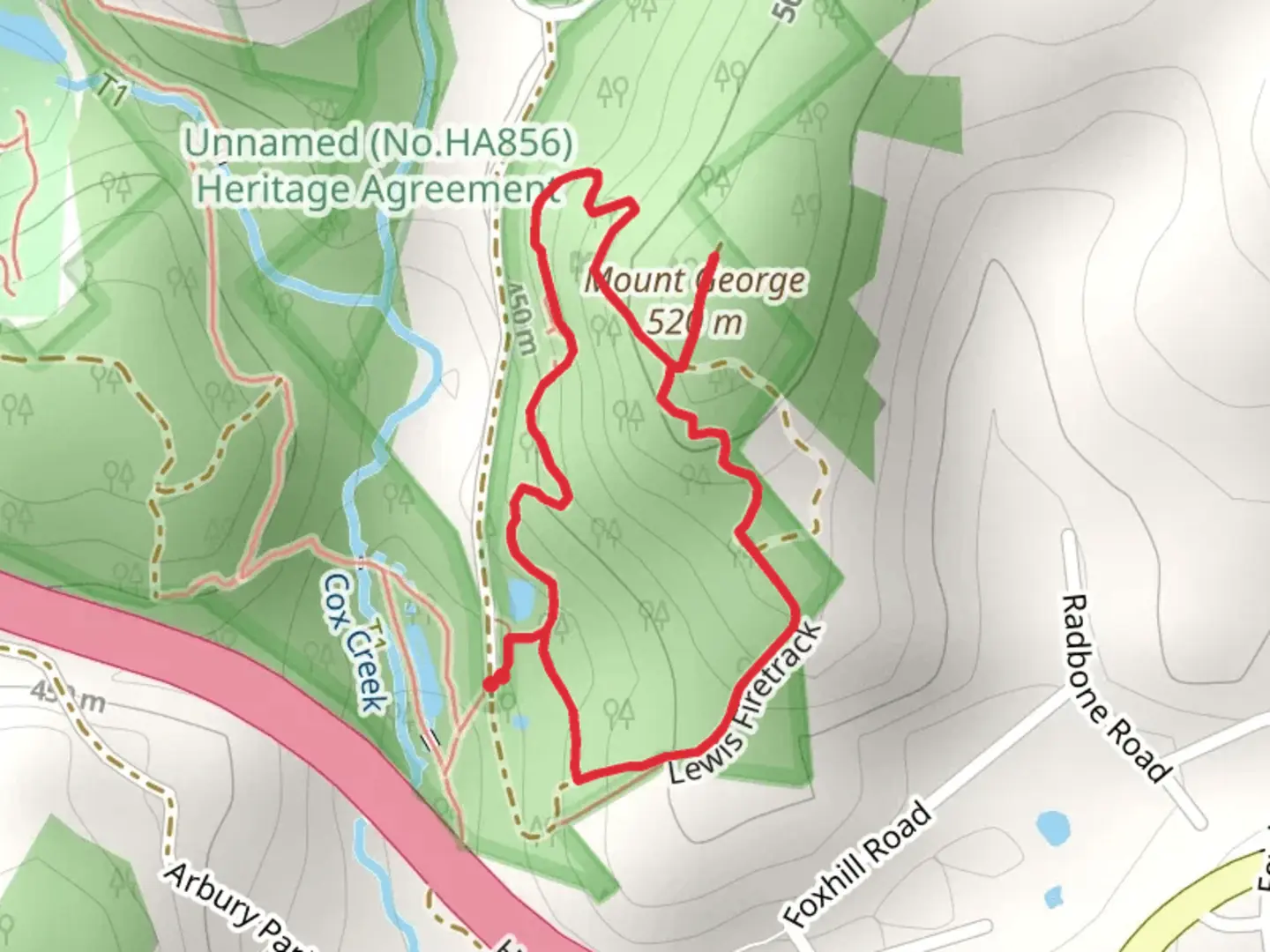 An image depicting the trail Mount George Ridge Trail and its surrounding area.