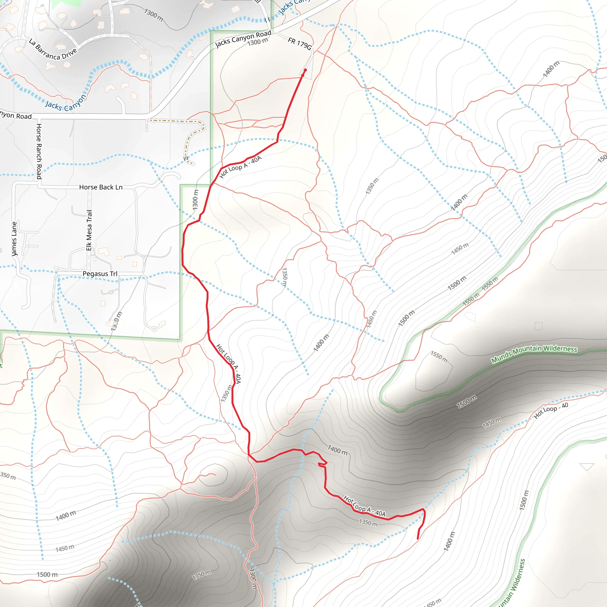 Hot Loop A Trail mobile static map