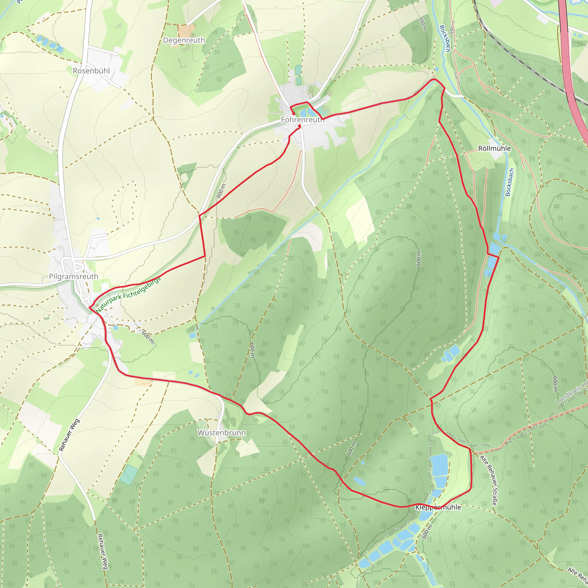 Rundwanderweg Fohrenreuth mobile static map