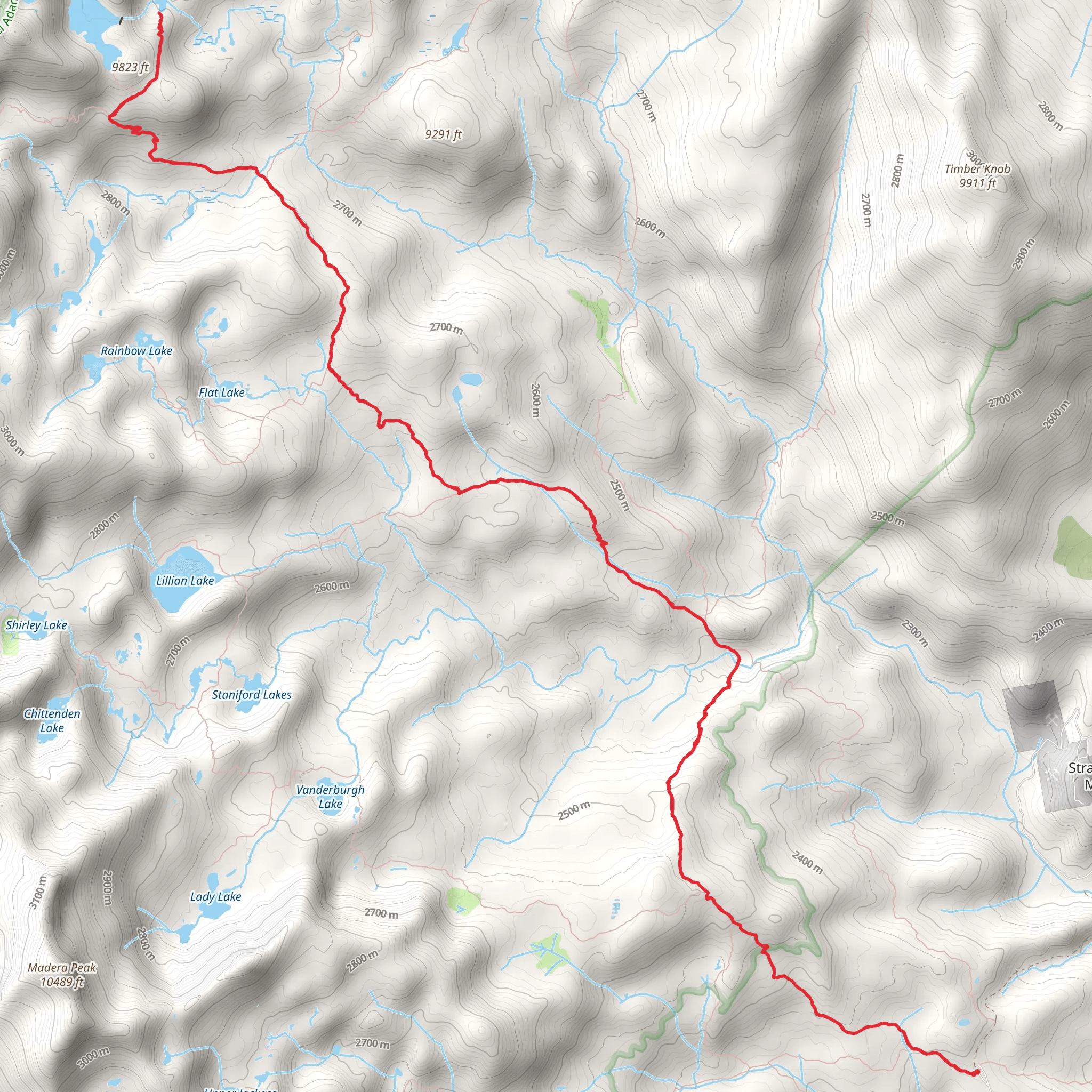 Anne Lake via Theodore Solomons Trail mobile static map