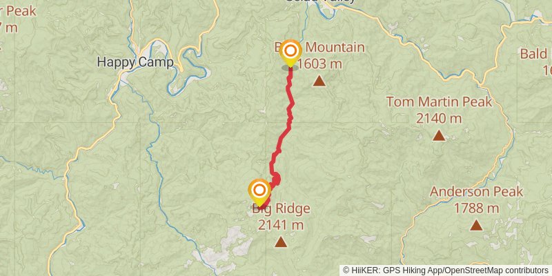 Bigfoot Trail stage 23 Map