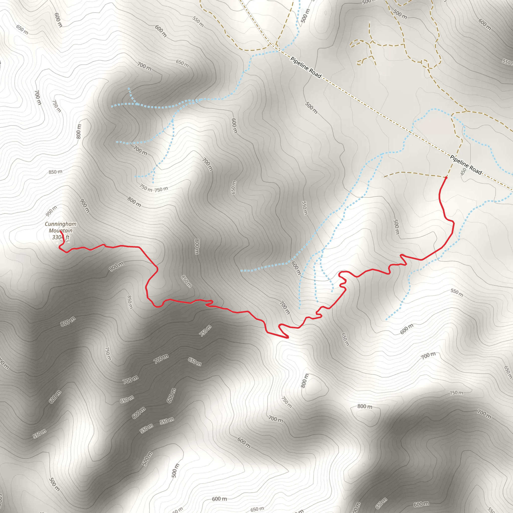 Cunningham Mountain mobile static map