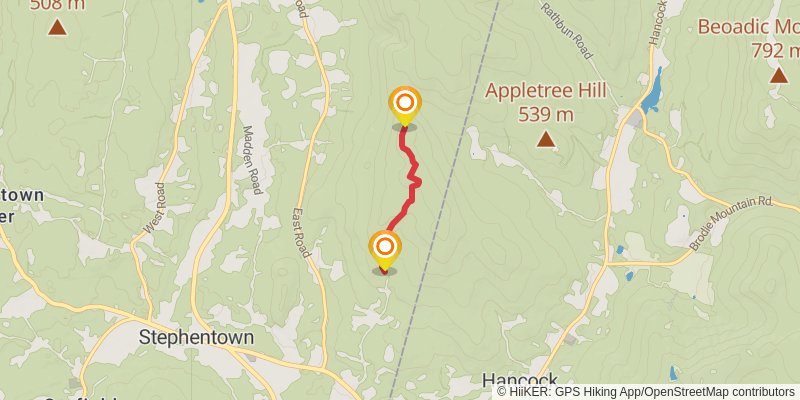Taconic Crest Trail spur 4 Map