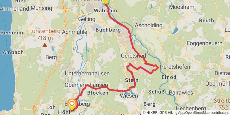 Jakobsweg Isar-Loisach-Leutascher Ache-Inn alt 2 Map