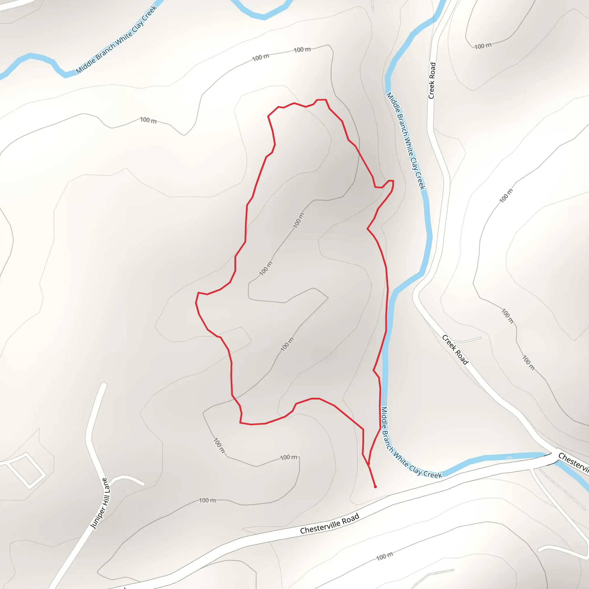 Middle Branch White Clay Creek Loop mobile static map