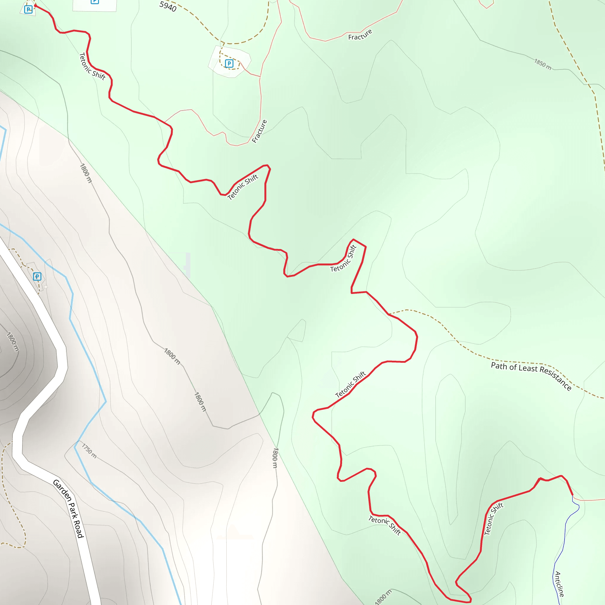 Tetonic Shift mobile static map