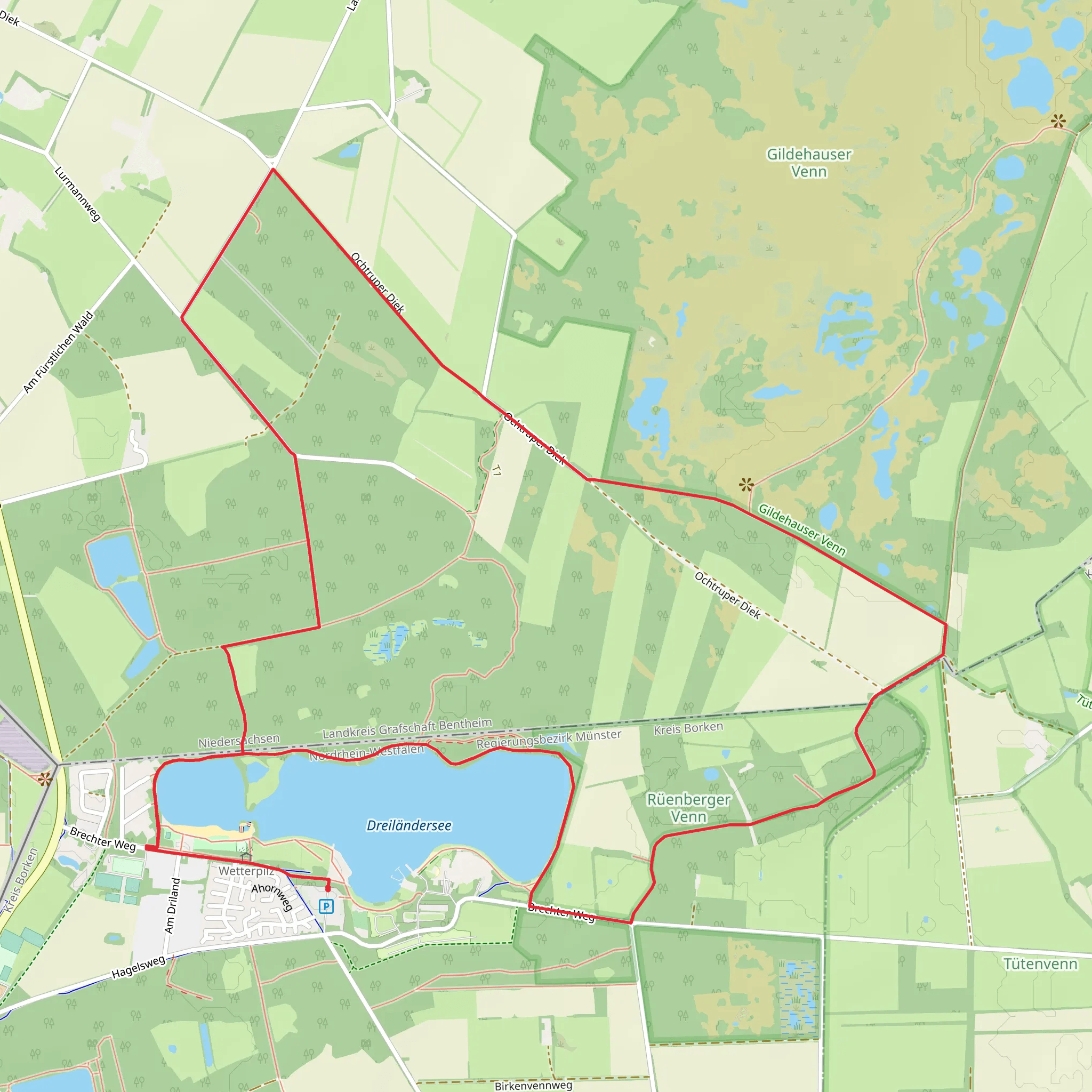 Dreiländersee and Rueenberger Venn Loop mobile static map