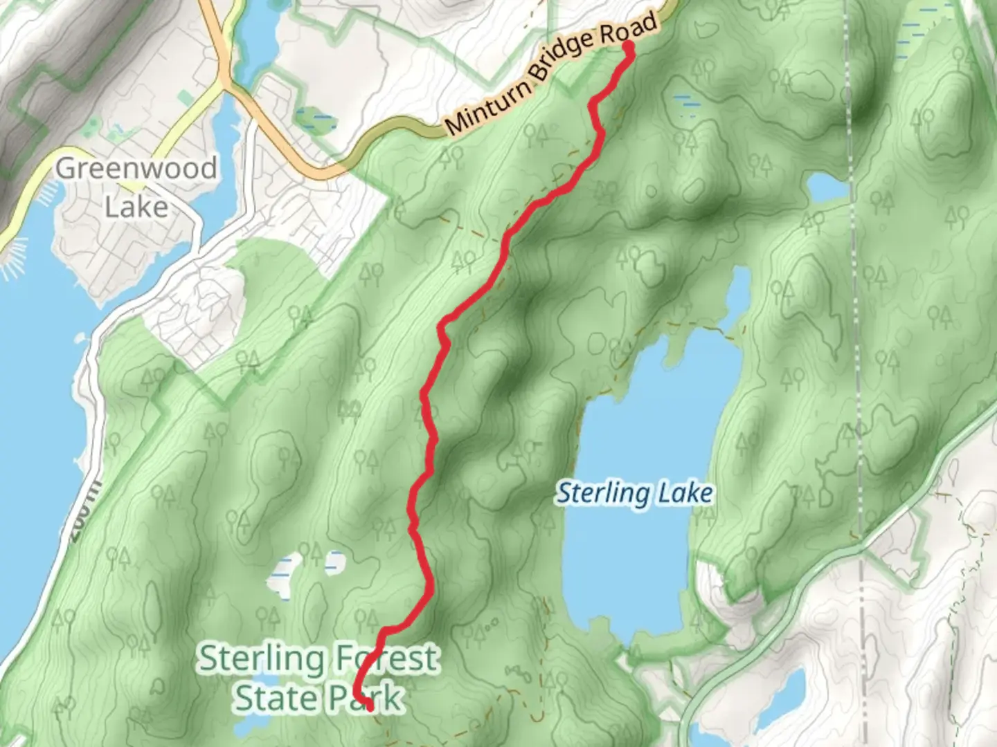 An image depicting the trail Sterling Ridge Trail via Minturn Bridge Road Out and Back and its surrounding area.