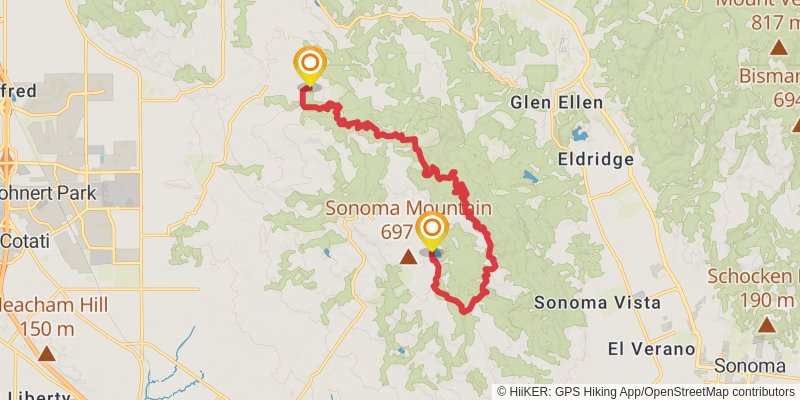 Bay Area Ridge Trail stage 11 Map