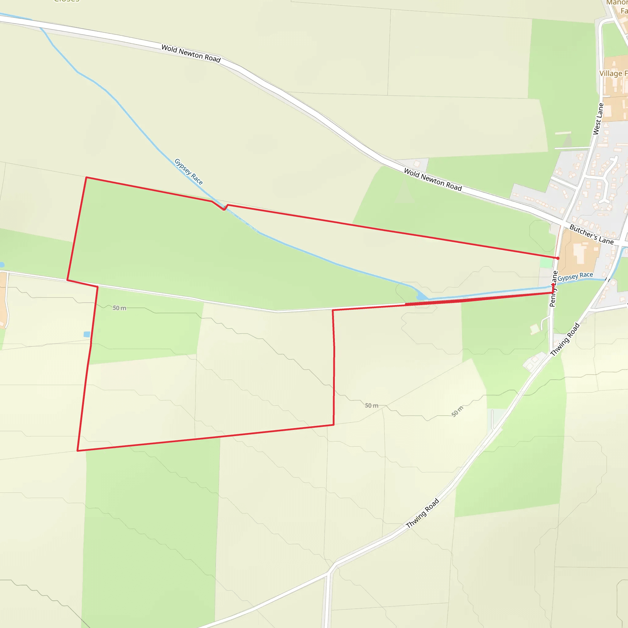 Burton Fleming Loop mobile static map