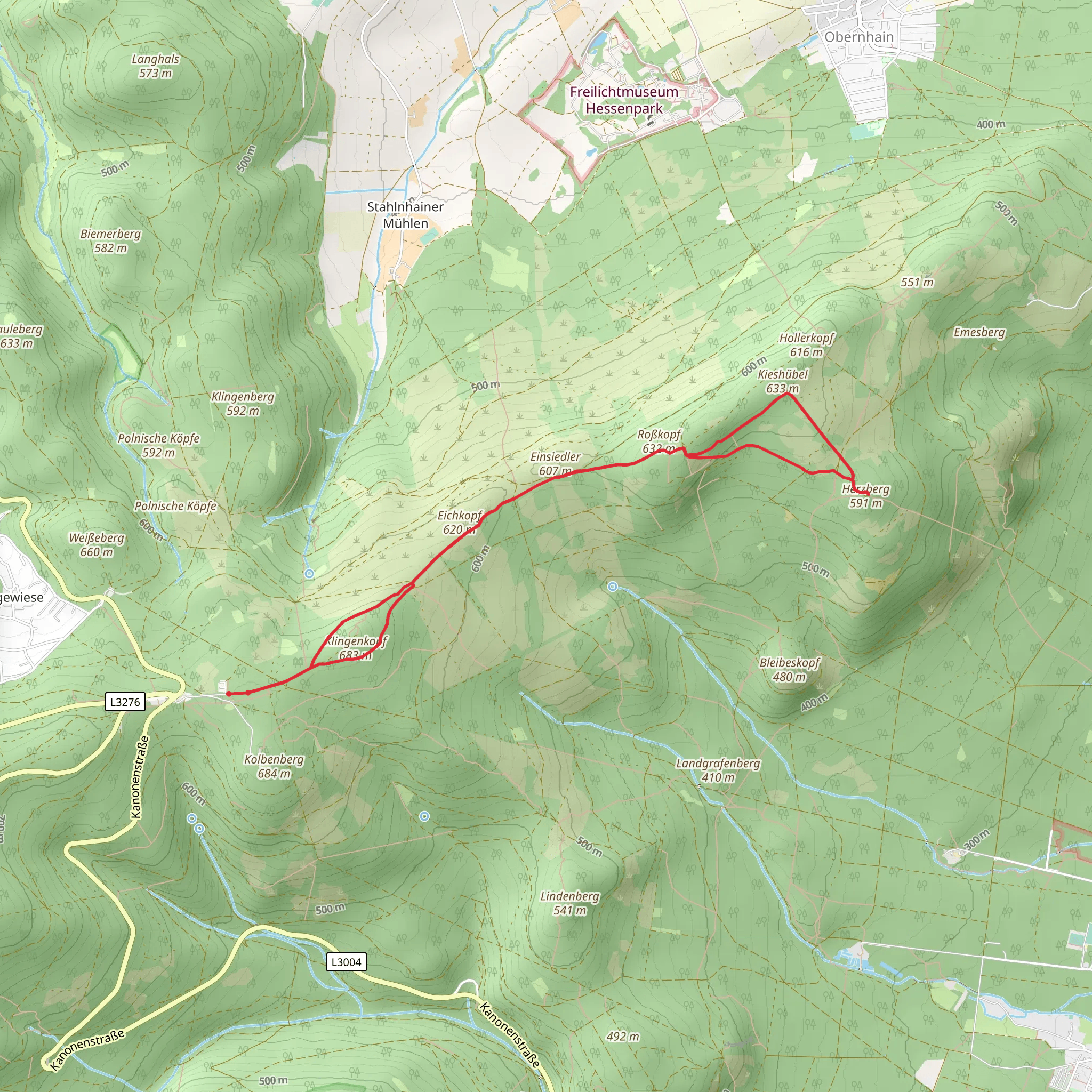 Roßkopfweg and Uhlandsteig Loop mobile static map