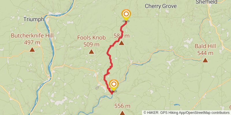 North Country Trail - Pennsylvania stage 18 Map