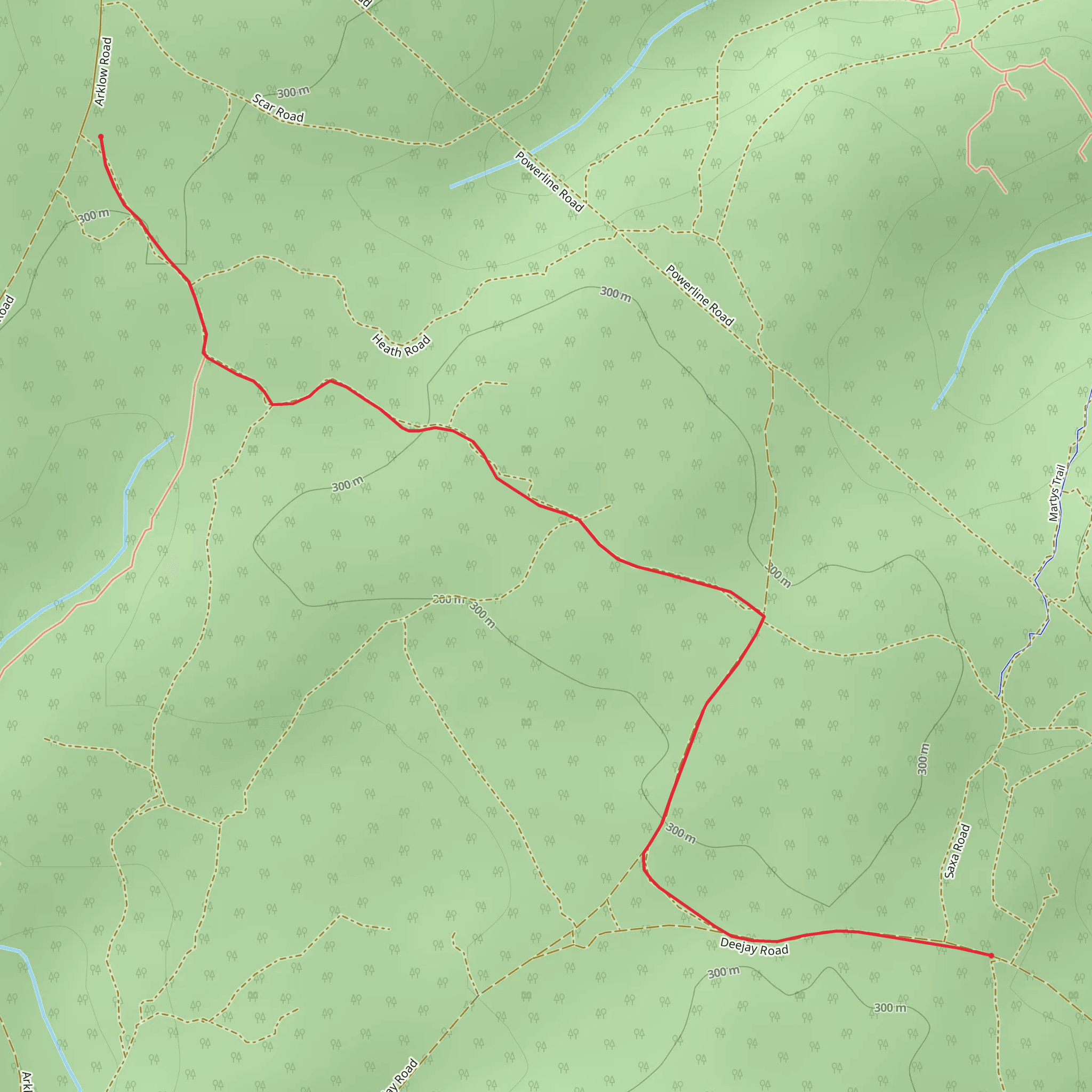 Highland Highway Track mobile static map