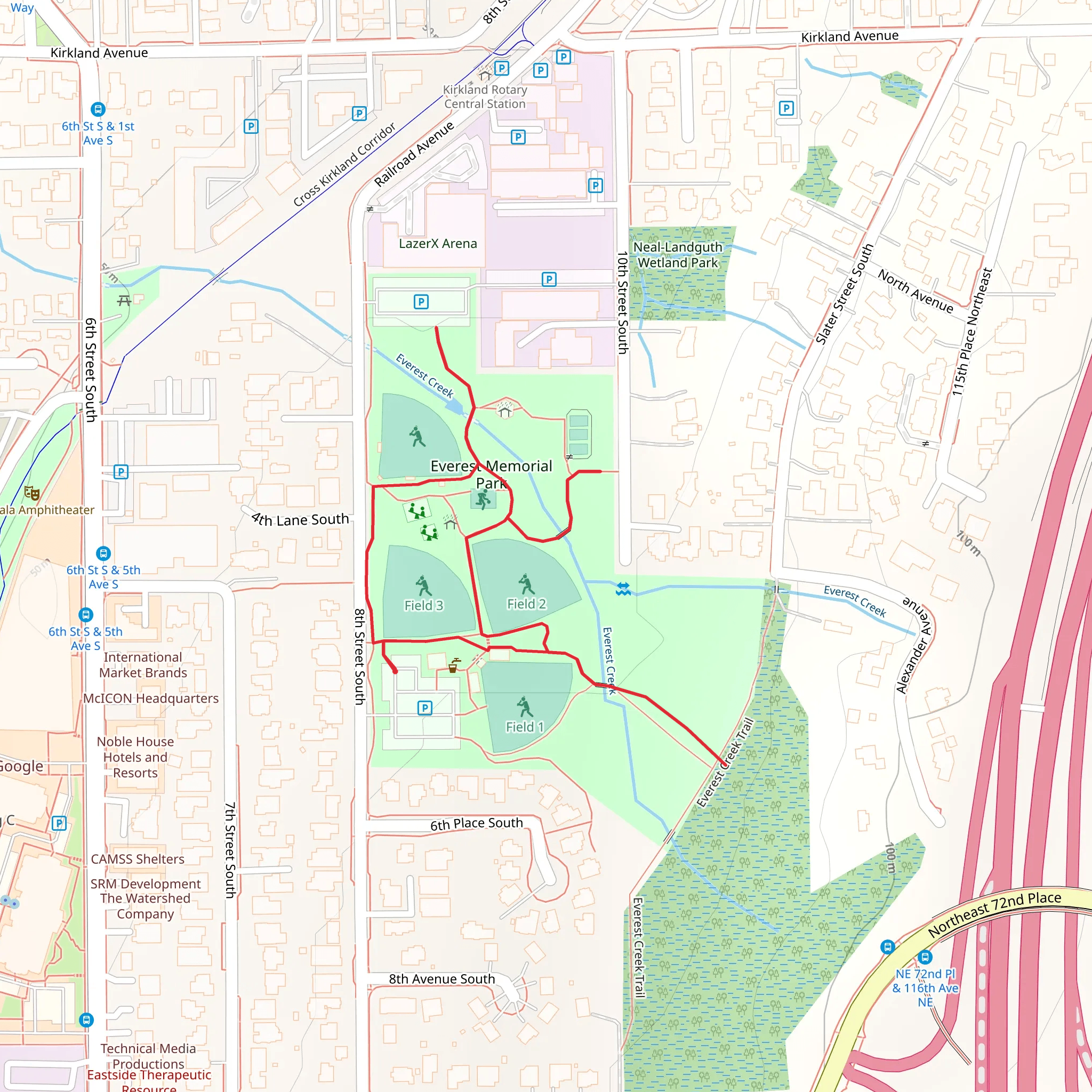 Everest Memorial Park Loop mobile static map