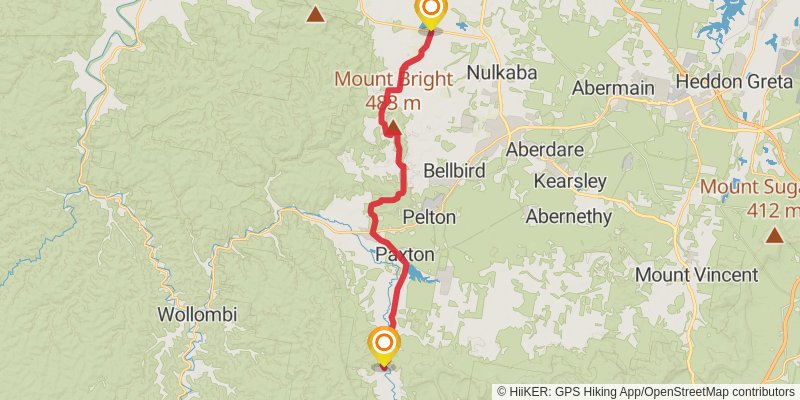 The Great North Walk spur 2 Map
