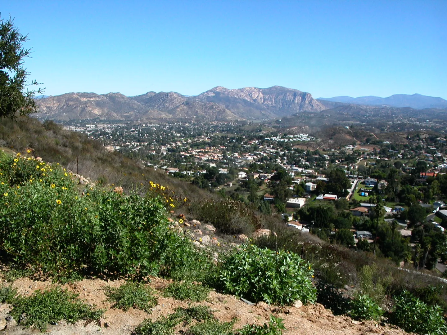 An image depicting the trail El Capitan via Blue Sky Ranch Road and its surrounding area.