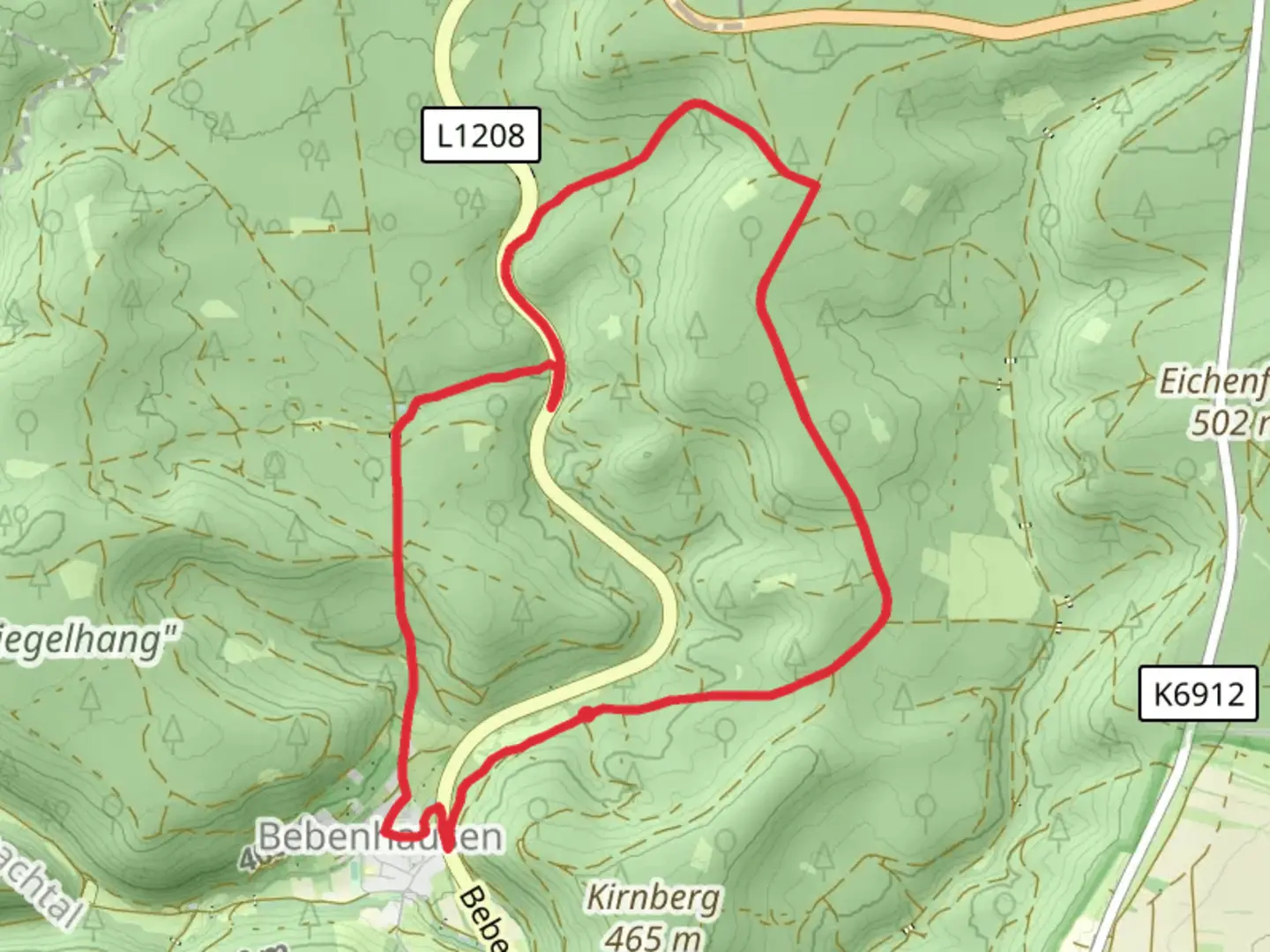 An image depicting the trail Fohlenweide Runde and Spoetterweg and its surrounding area.