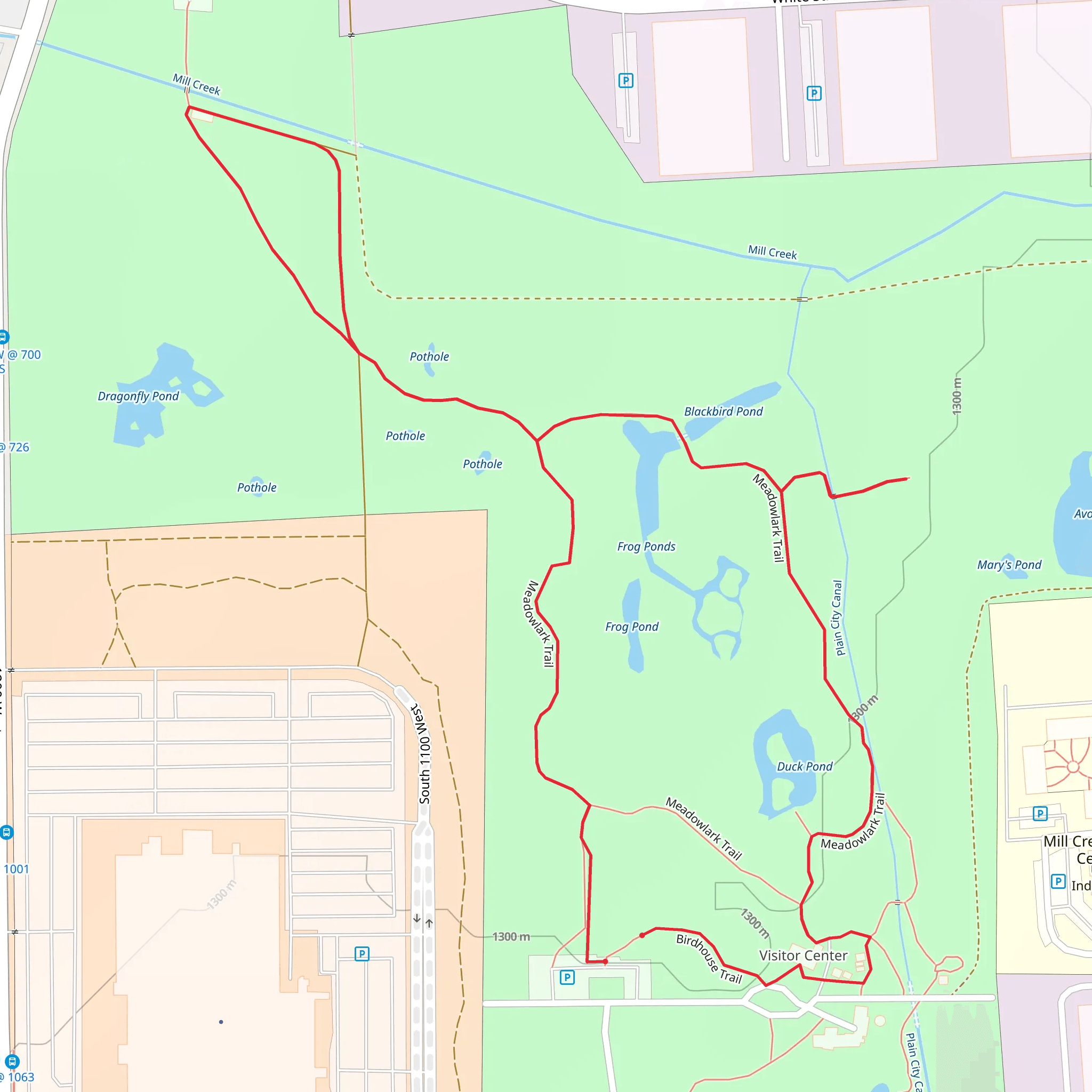 Birdhouse Trail and Meadowlark Loop Trail mobile static map