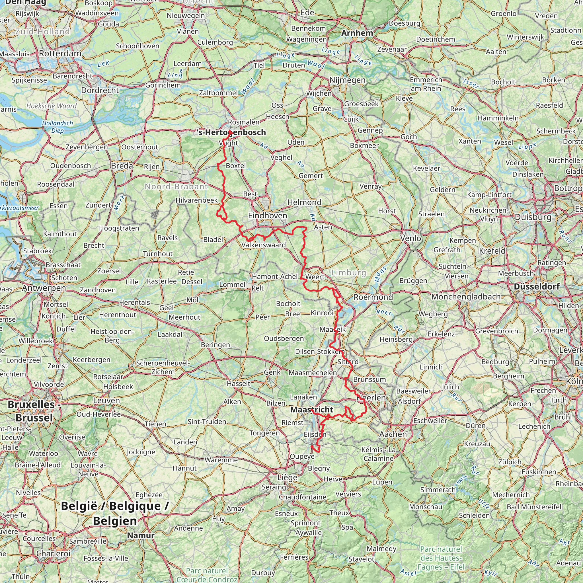 Pelgrimspad 2 mobile static map