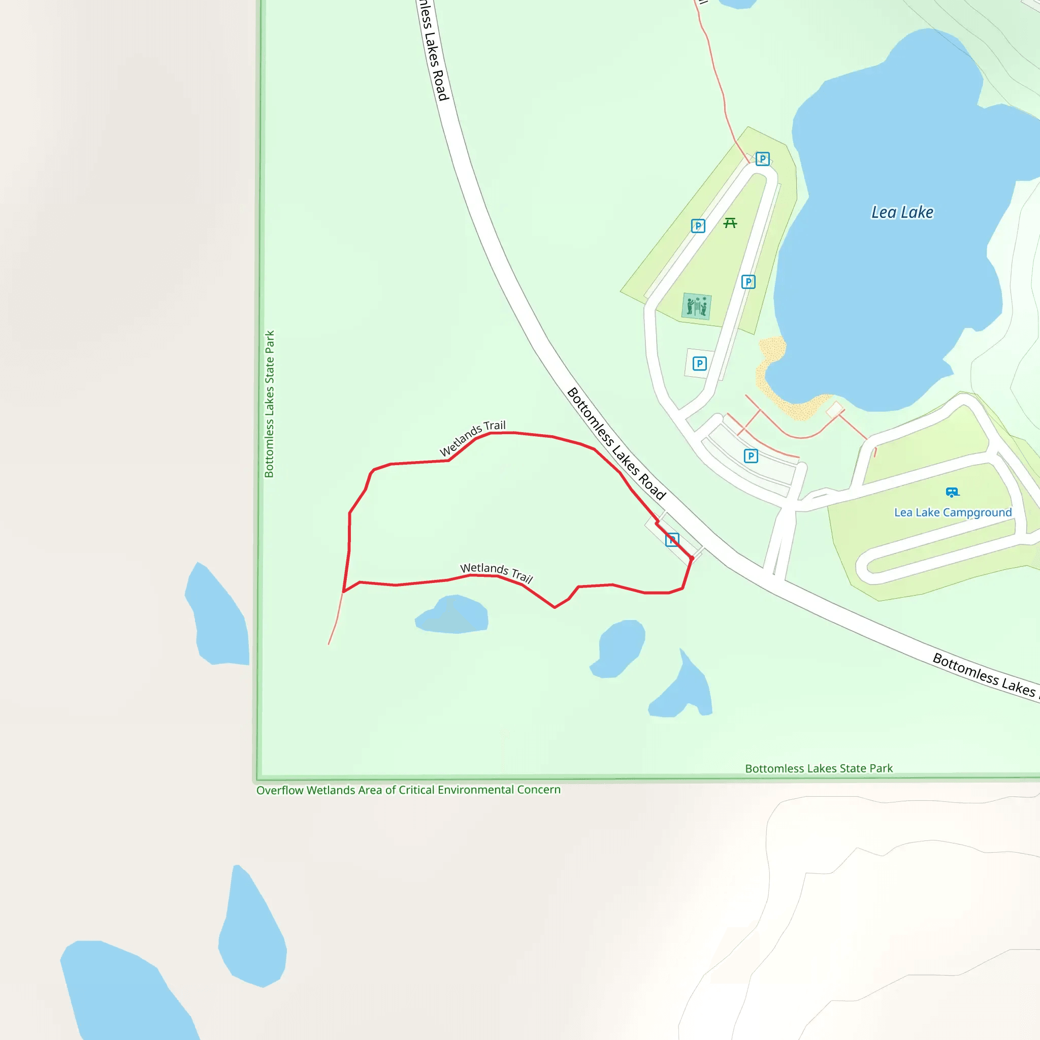 Wetlands Loop Trail mobile static map