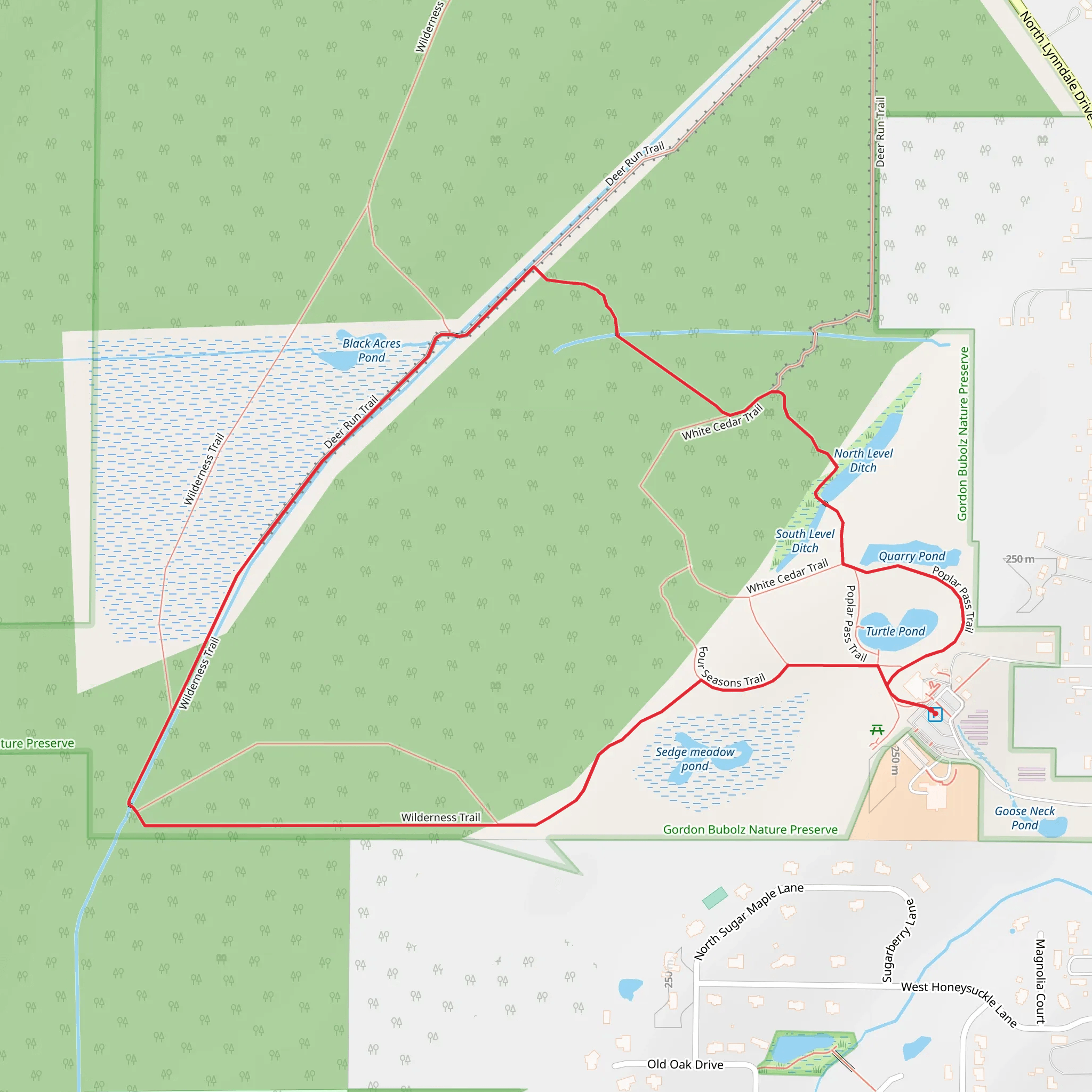 Poplar Pass and Deer Run Loop Trail mobile static map
