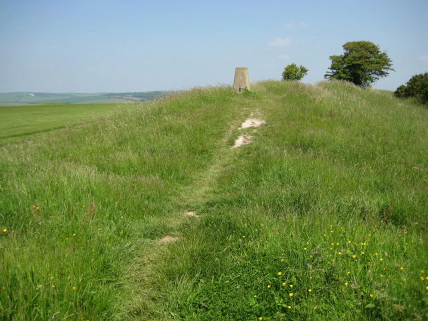 An image depicting the trail Keymer Post, Ditchling Beacon and Bunkershill Plantation Loop and its surrounding area.