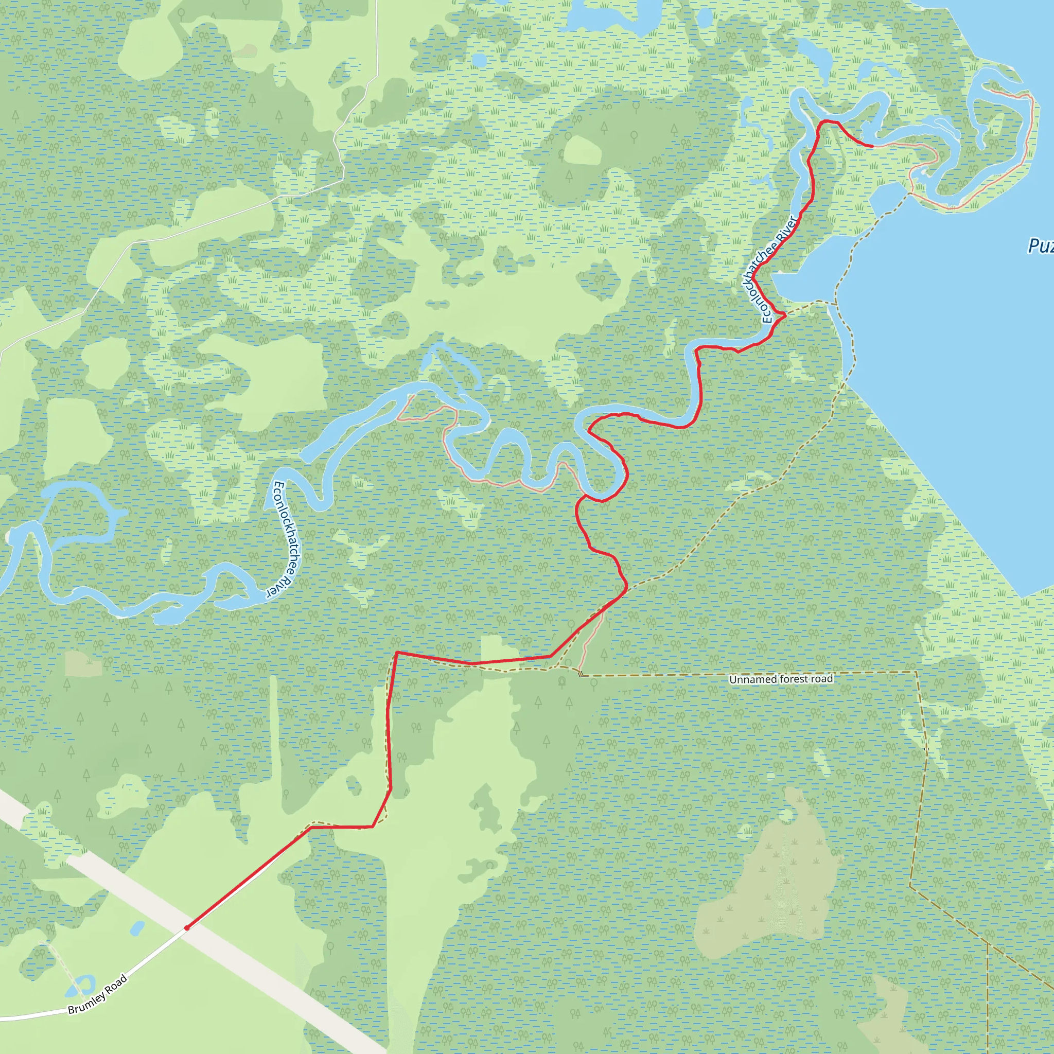 Culpepper Bend Trail mobile static map