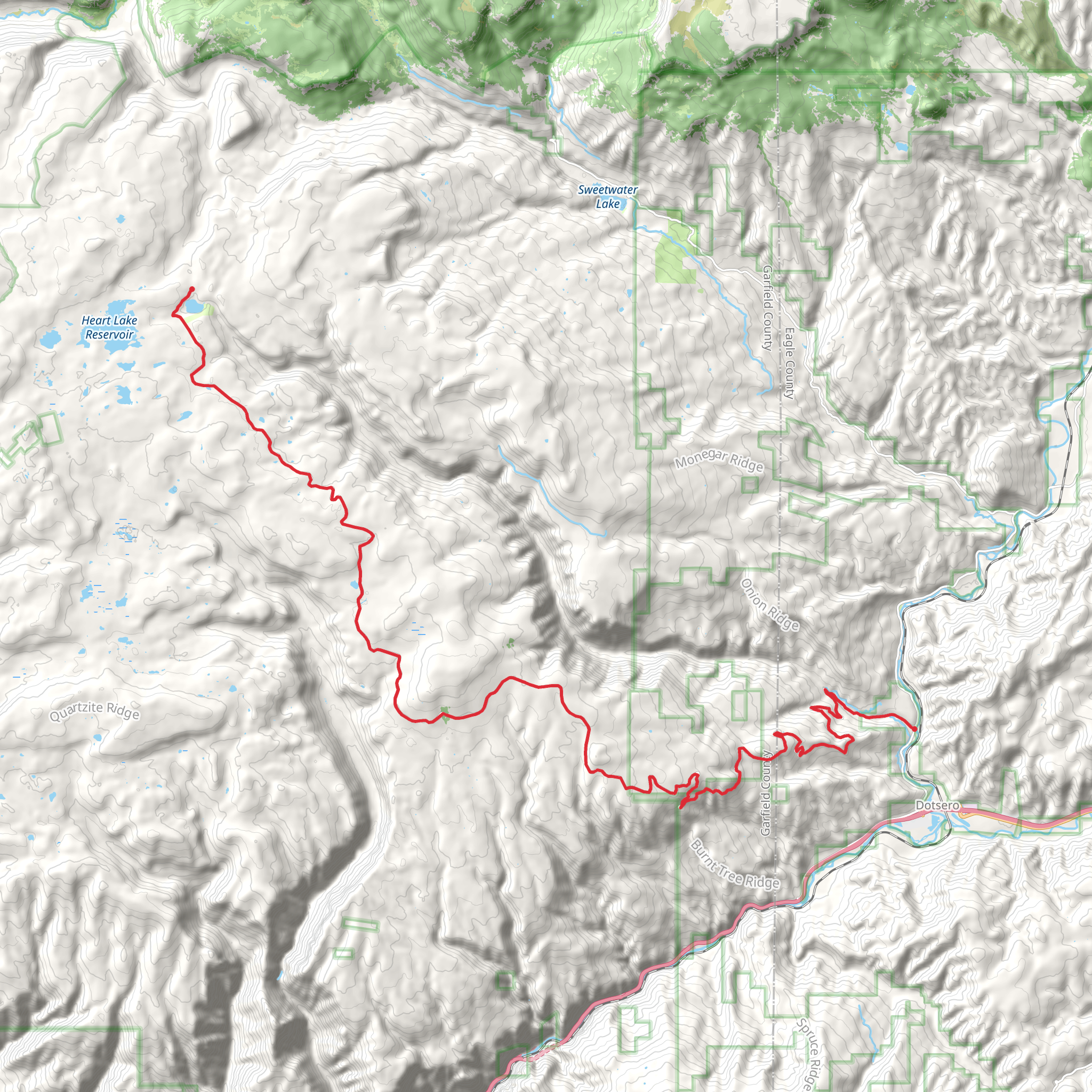 Coffee Pot Road Trail mobile static map