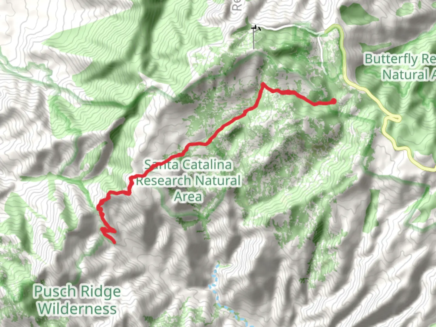 An image depicting the trail Marshall Gulch Trail and West Fork Sabino Trail and its surrounding area.