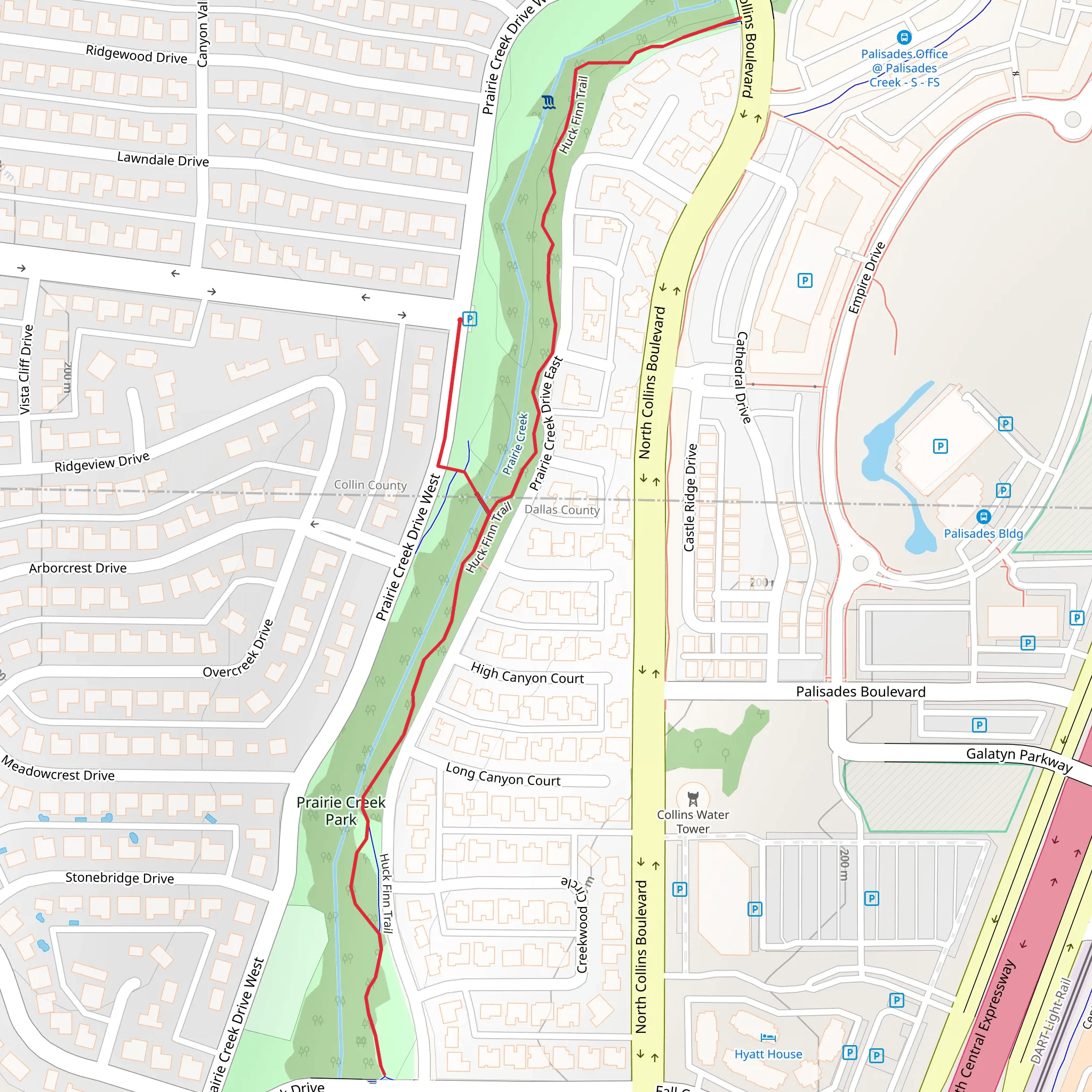 Huck Finn Trail mobile static map